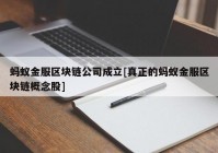 蚂蚁金服区块链公司成立[真正的蚂蚁金服区块链概念股]